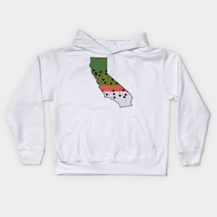 California rainbow trout Kids Hoodie